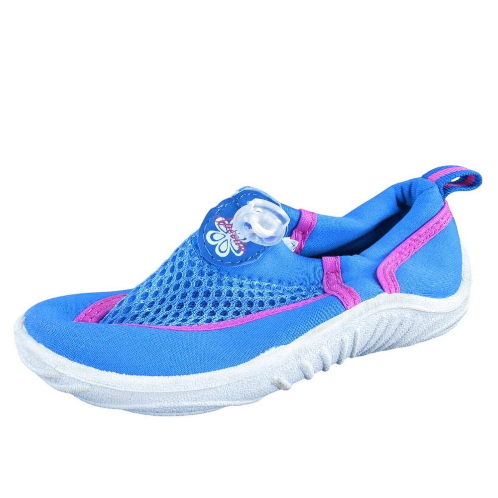 Speedo Girls Water Shoes Sz T 6-7 Medium Blue Synthetic Drawstring